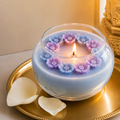 Lotus Bloom Serenity Candle | Handcrafted Floral Design | Soy Wax | Luxury Home Décor Gift