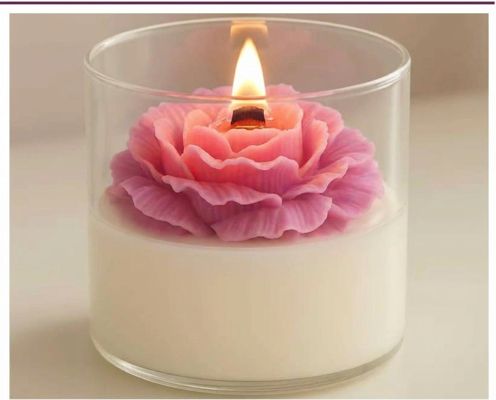 Sculpted Peony Flower Candle | Handcrafted Botanical Art | Soy Wax | Luxury Gift for Her