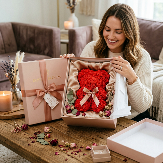 product rose bear gift set 2